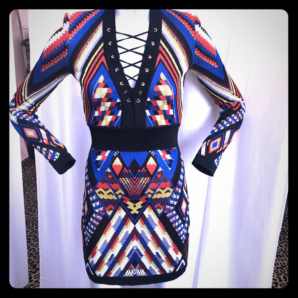 Balmain Jacquared Cocktail Dress